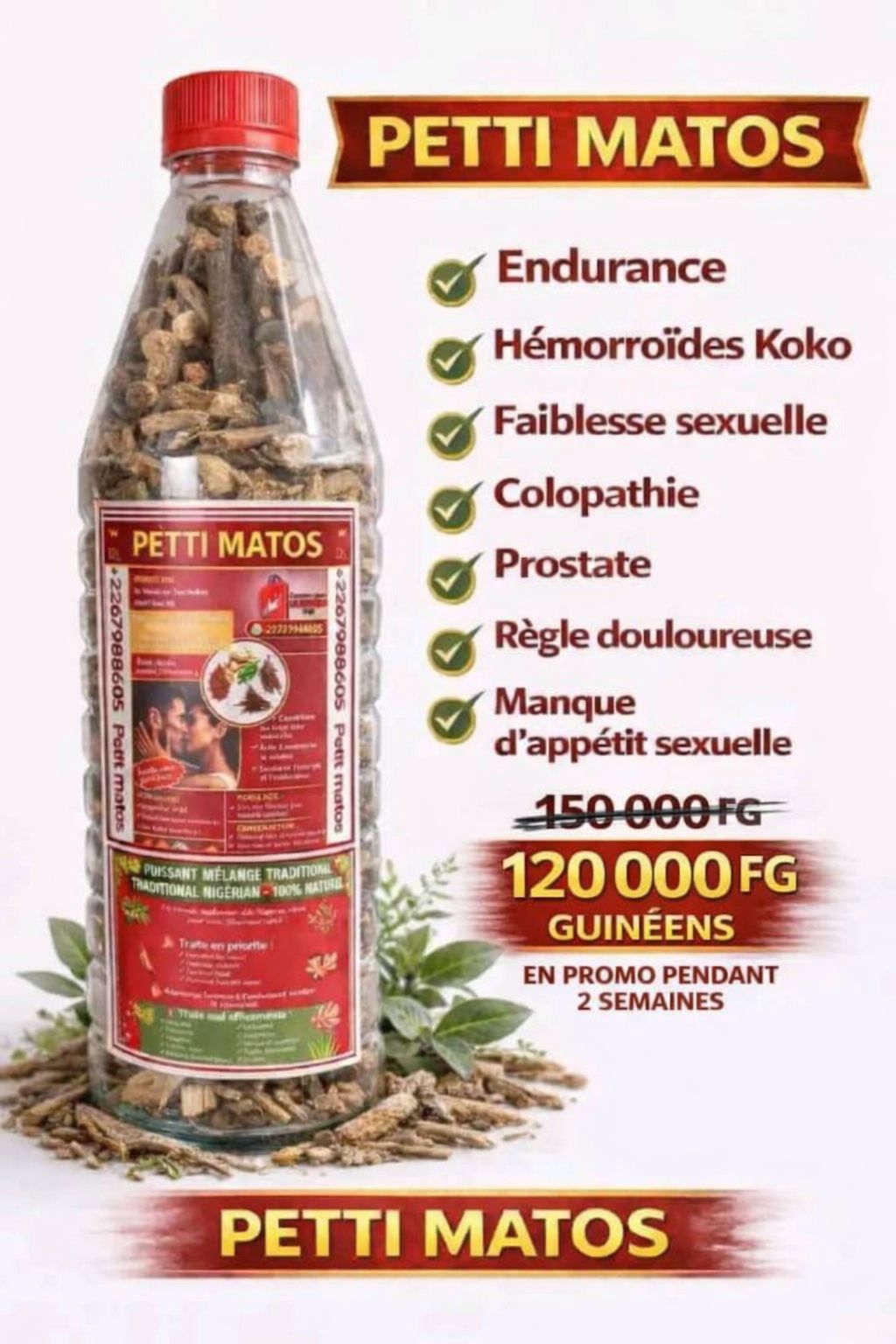 Le boncoin Facebook ad: PUISSANT MÉLANGE TRADITIONNEL NIGÉRIAN, 100% NATUREL