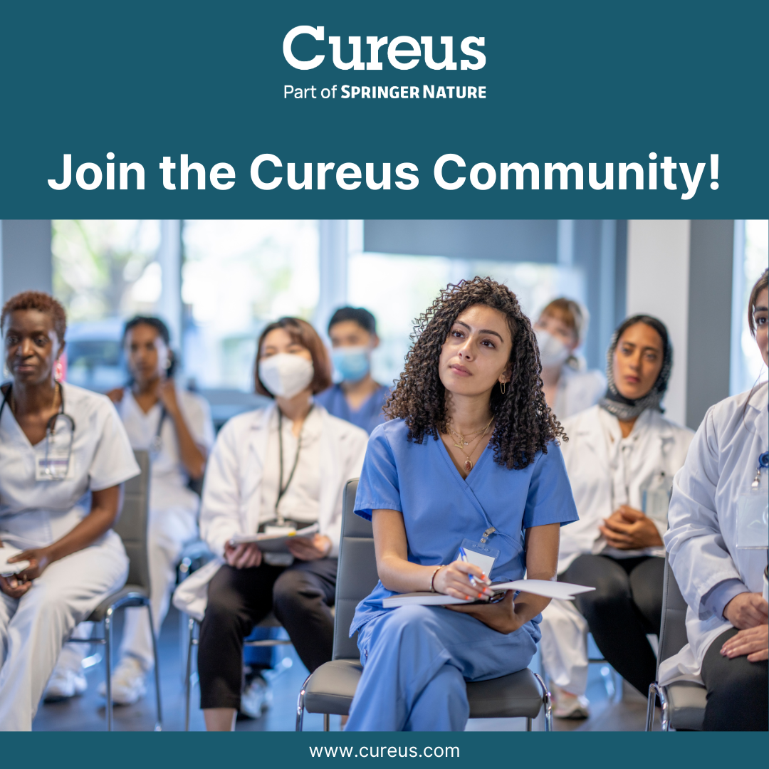Cureus Journal of Medical Science Facebook ad: Join Us at Cureus.com