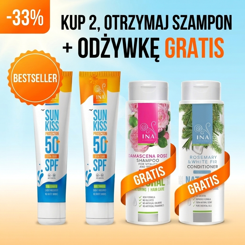 InaEssentials.pl - Naturalne i Organiczne Kosmetyki Facebook ad: Kup 2, odbierz 2 prezenty