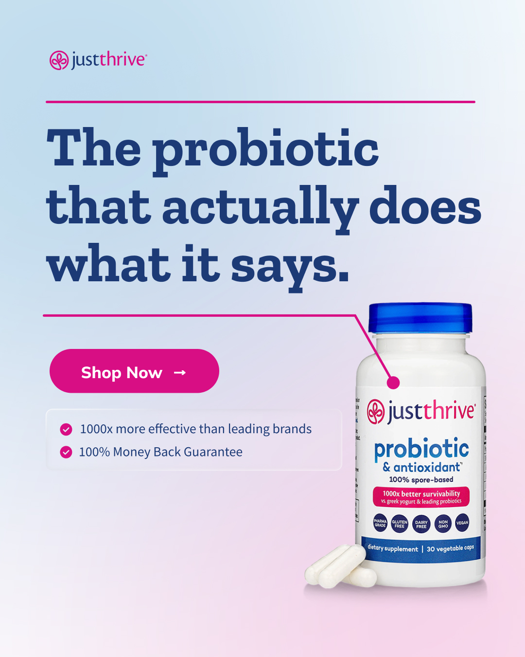 Just Thrive Facebook ad