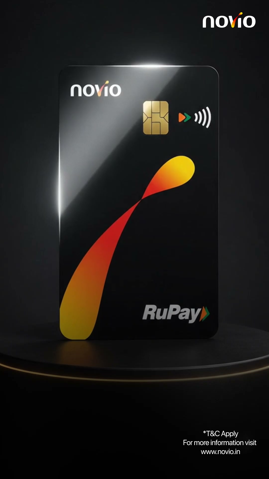 novio.fin Facebook ad: Get Your First Credit Card Today