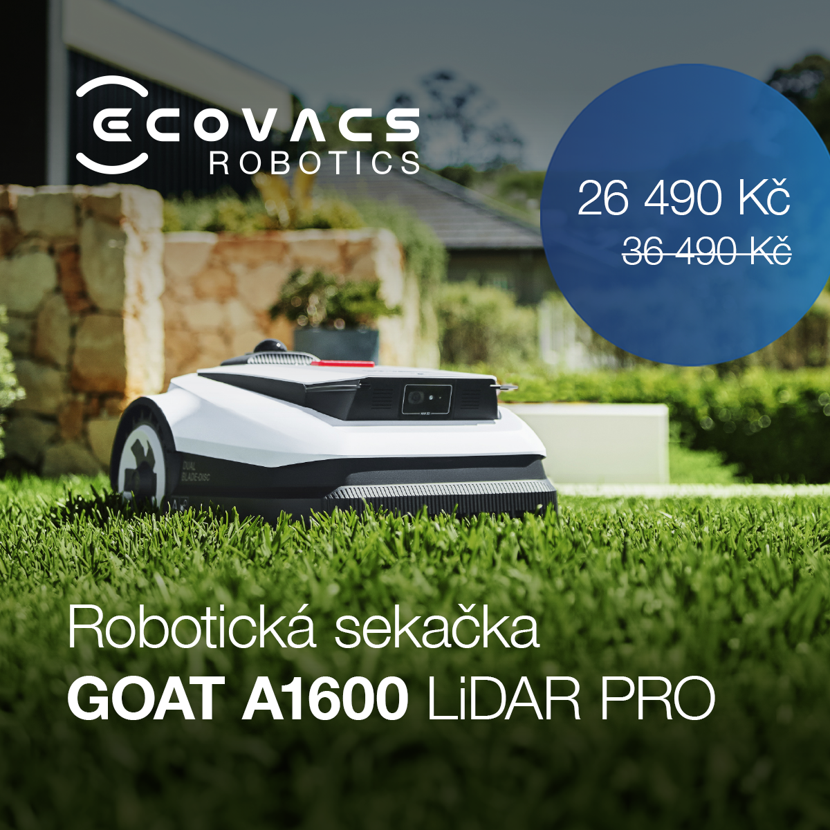 Ecovacs Czechia Facebook ad: GOAT A1600 LiDAR PRO