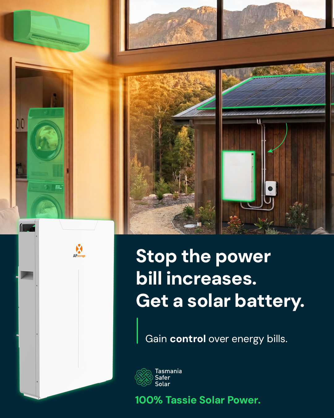 Tasmania Safer Solar Facebook ad