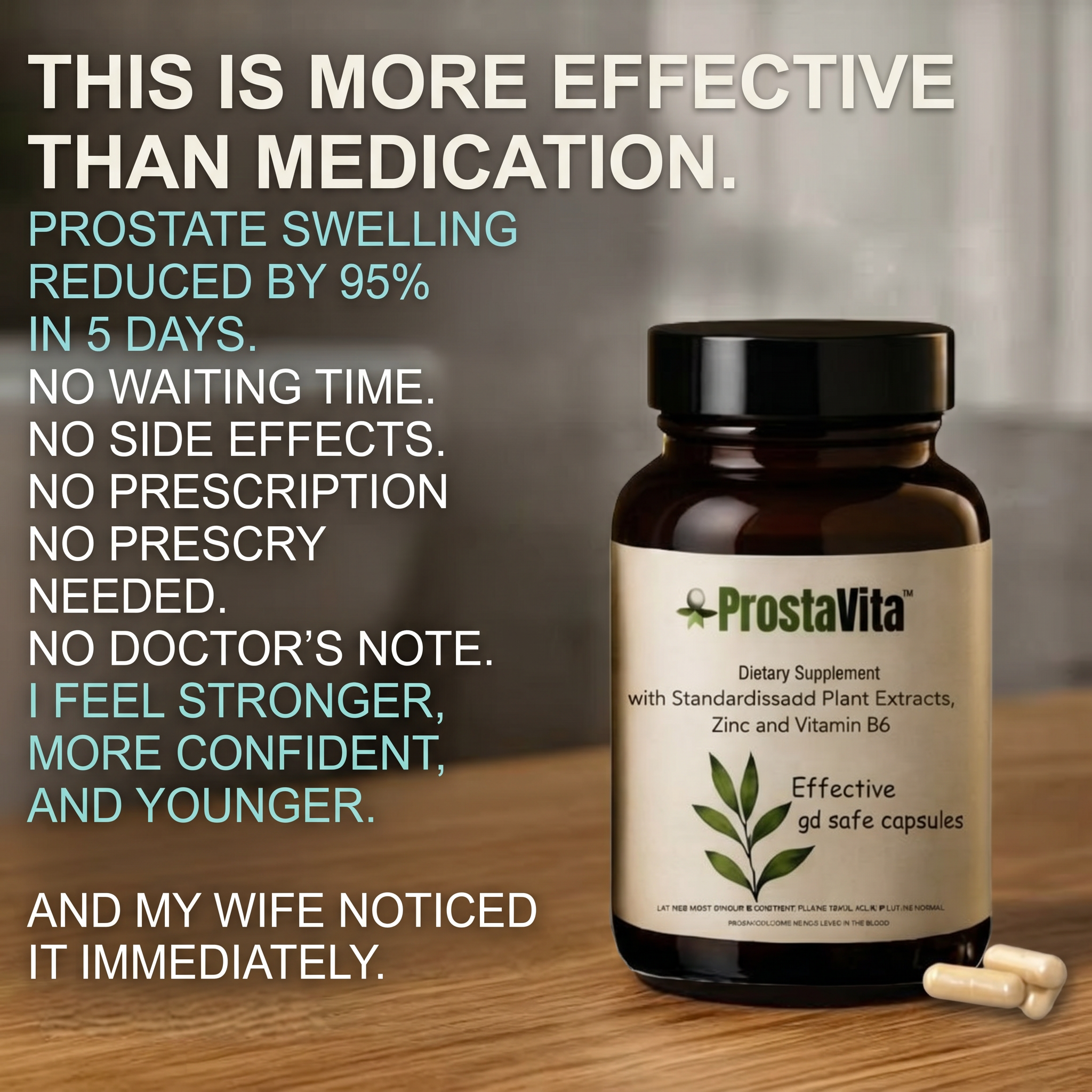 Vital Living Australia Facebook ad: Reduces Prostate Swelling by 95% in Just 5 Days!