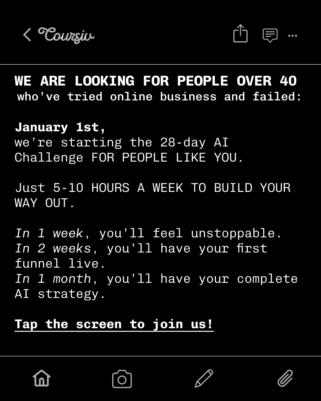Coursiv Facebook ad