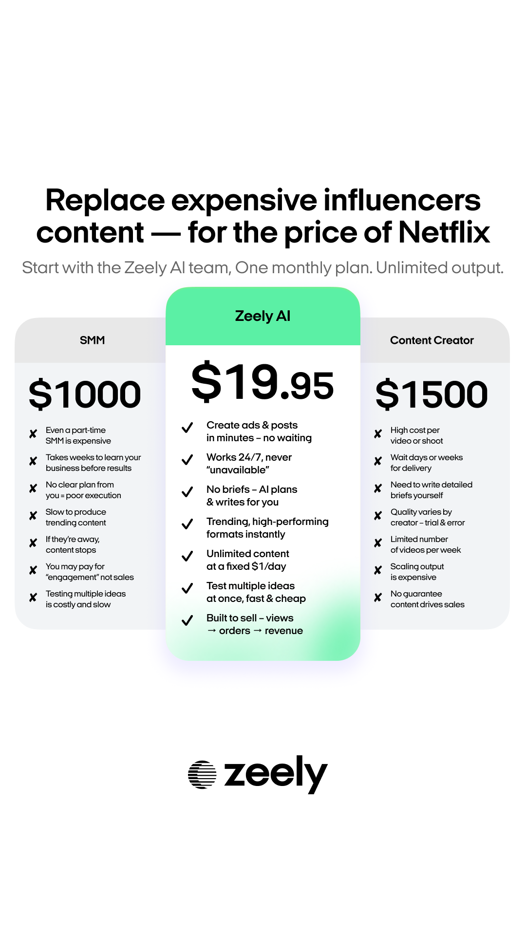 Zeely Facebook ad