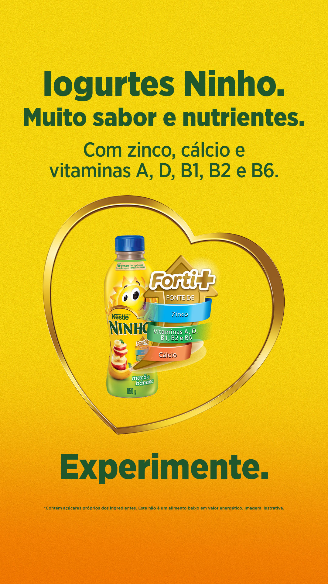A Iogurteria Nestlé Facebook ad: Sabor que vira carinho.