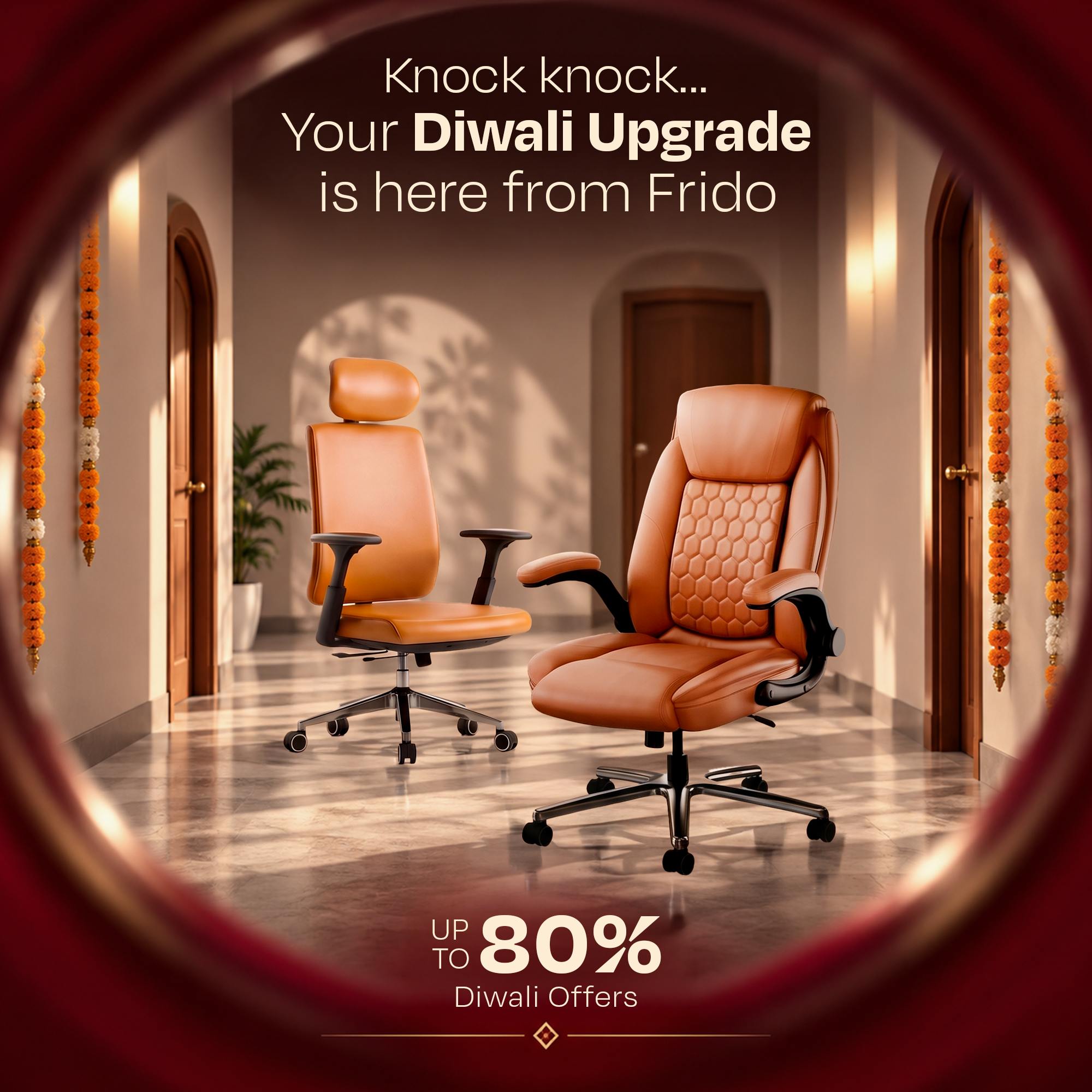Frido Facebook ad: Explore Frido's ergonomic chair collection with festive…