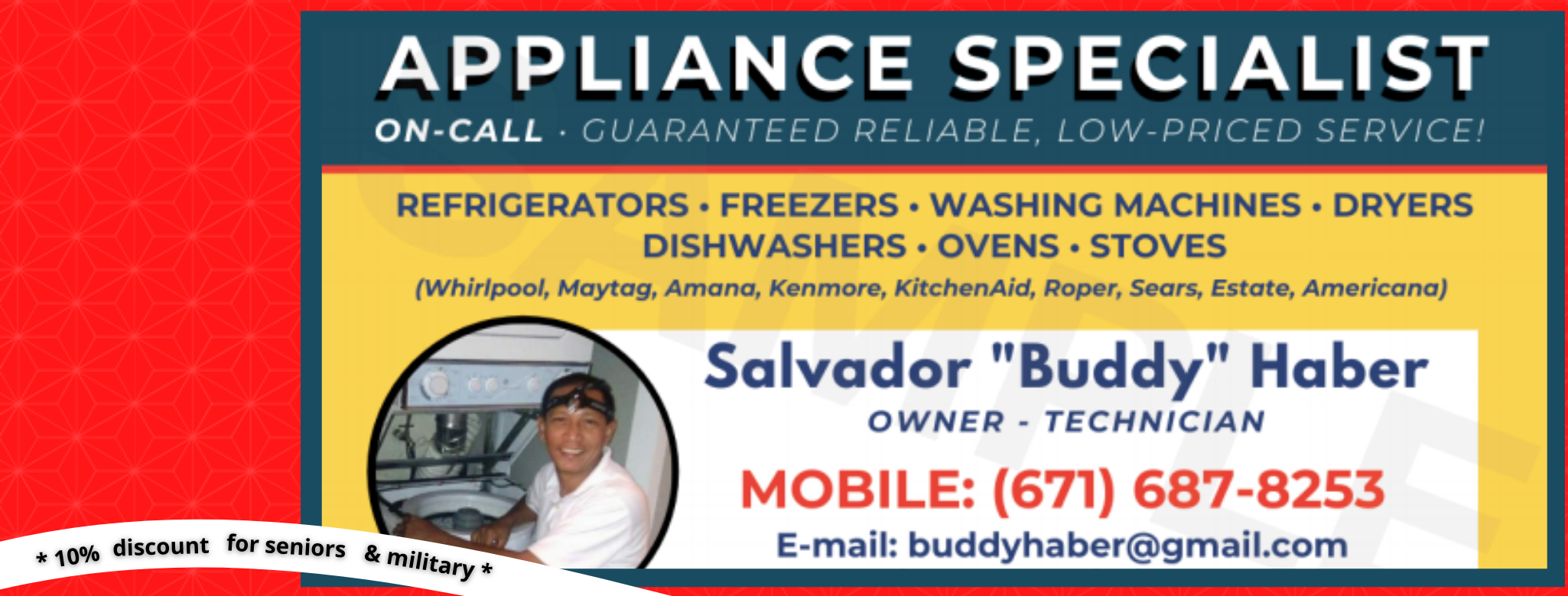 Appliance Specialist Guam USA Facebook ad