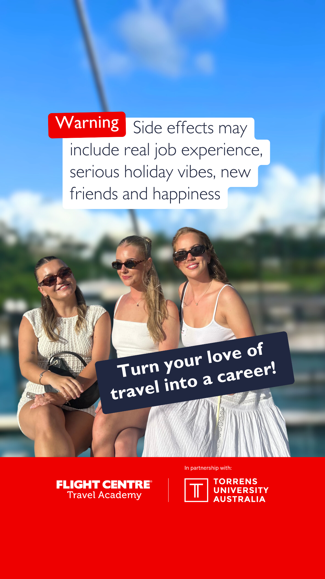 Flight Centre Travel Academy Facebook ad