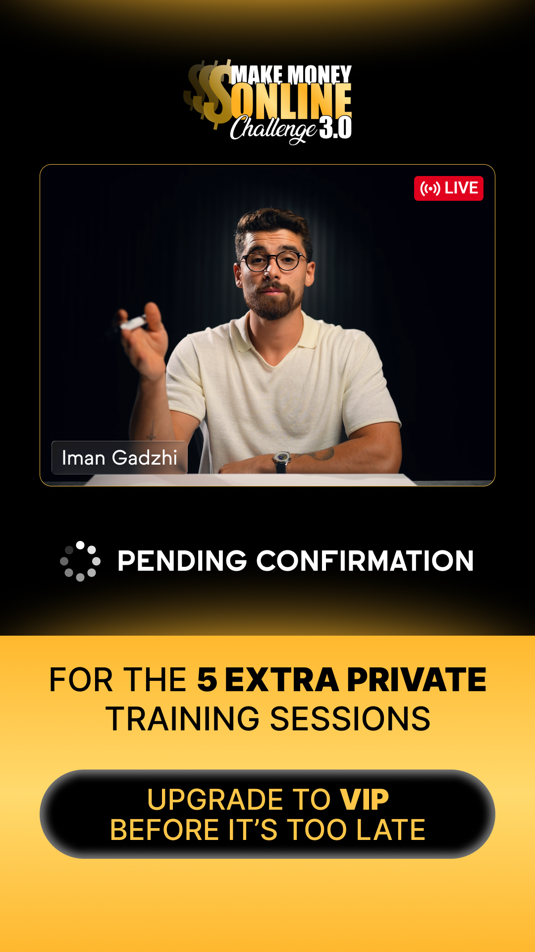 Iman Gadzhi Facebook ad