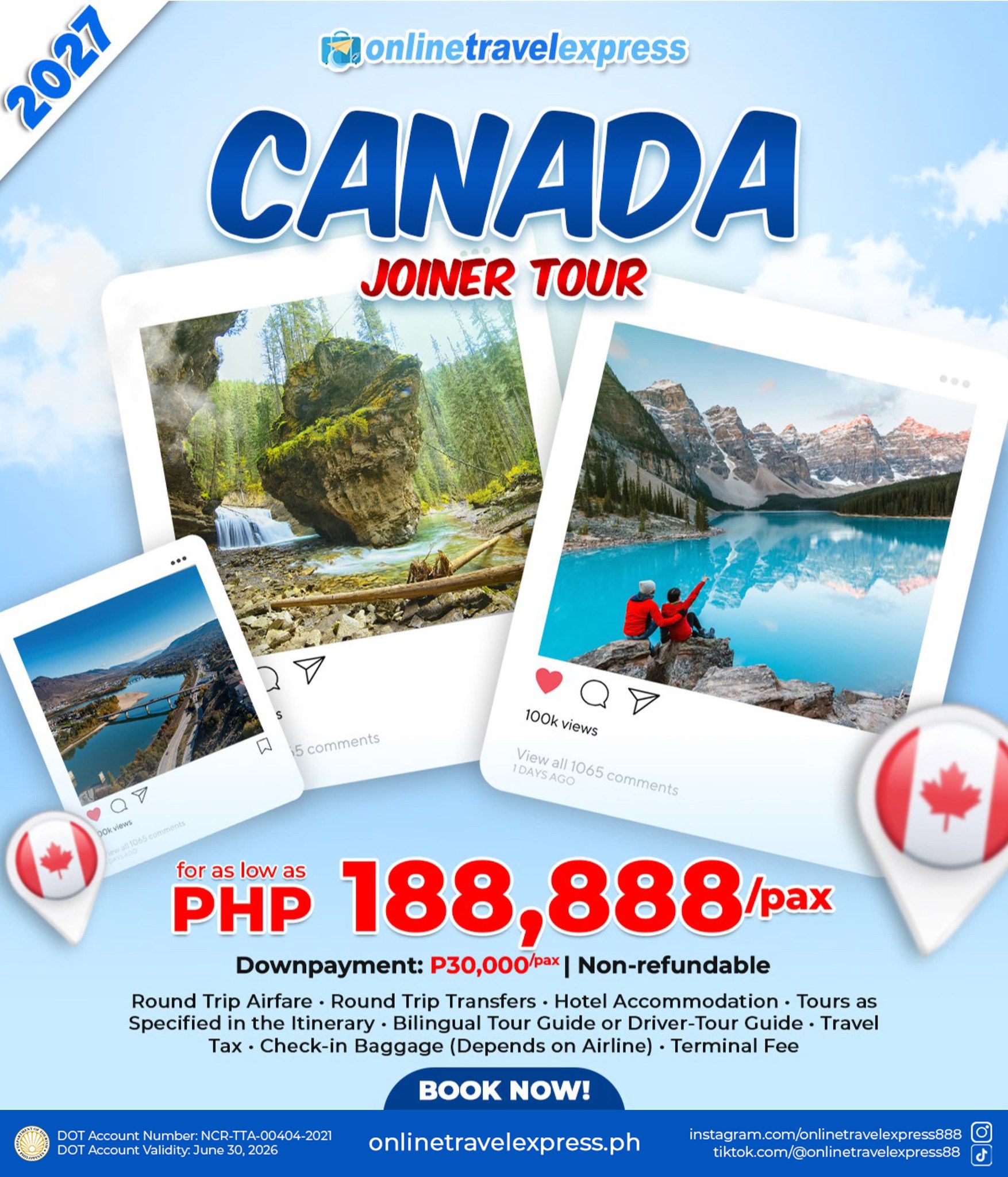 Online Travel Express Facebook ad