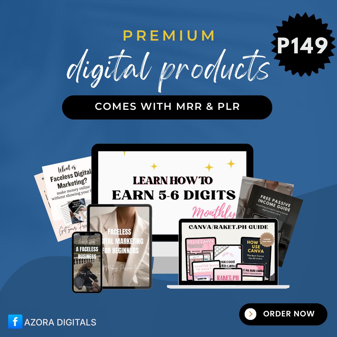 Azora Digitals Facebook ad: Learn, Re-sell, Earn 5-6 digits monthly!