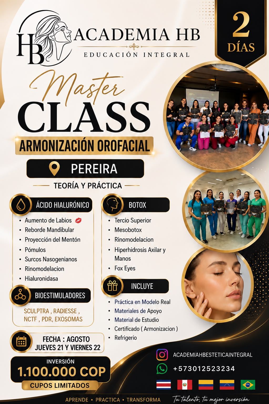 Clínica Harmony Face Facebook ad: Hola Pereira Venimos con esta Master Class de…