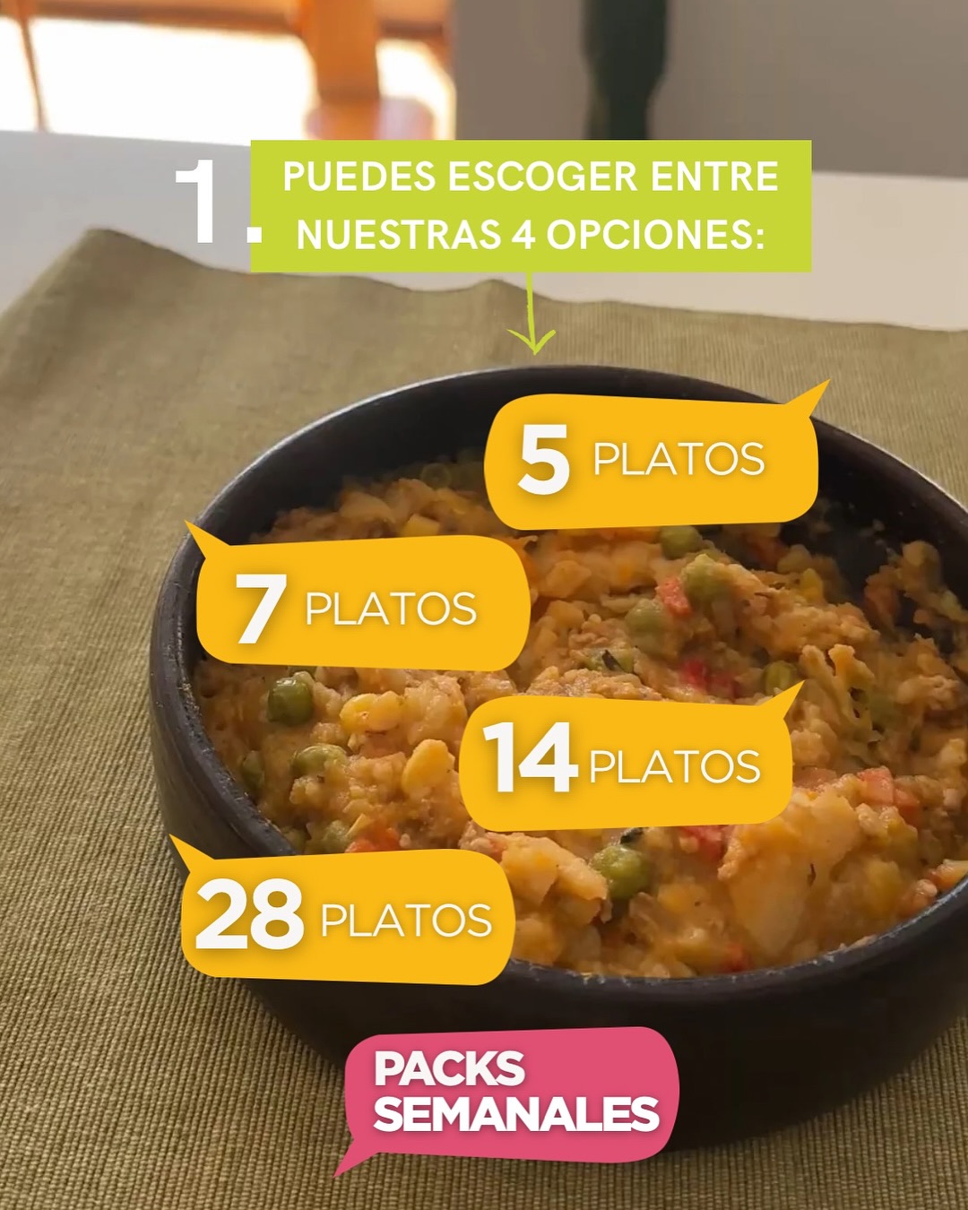 Takeabreak Facebook ad: ¿Ya probaste nuestros packs semanales?