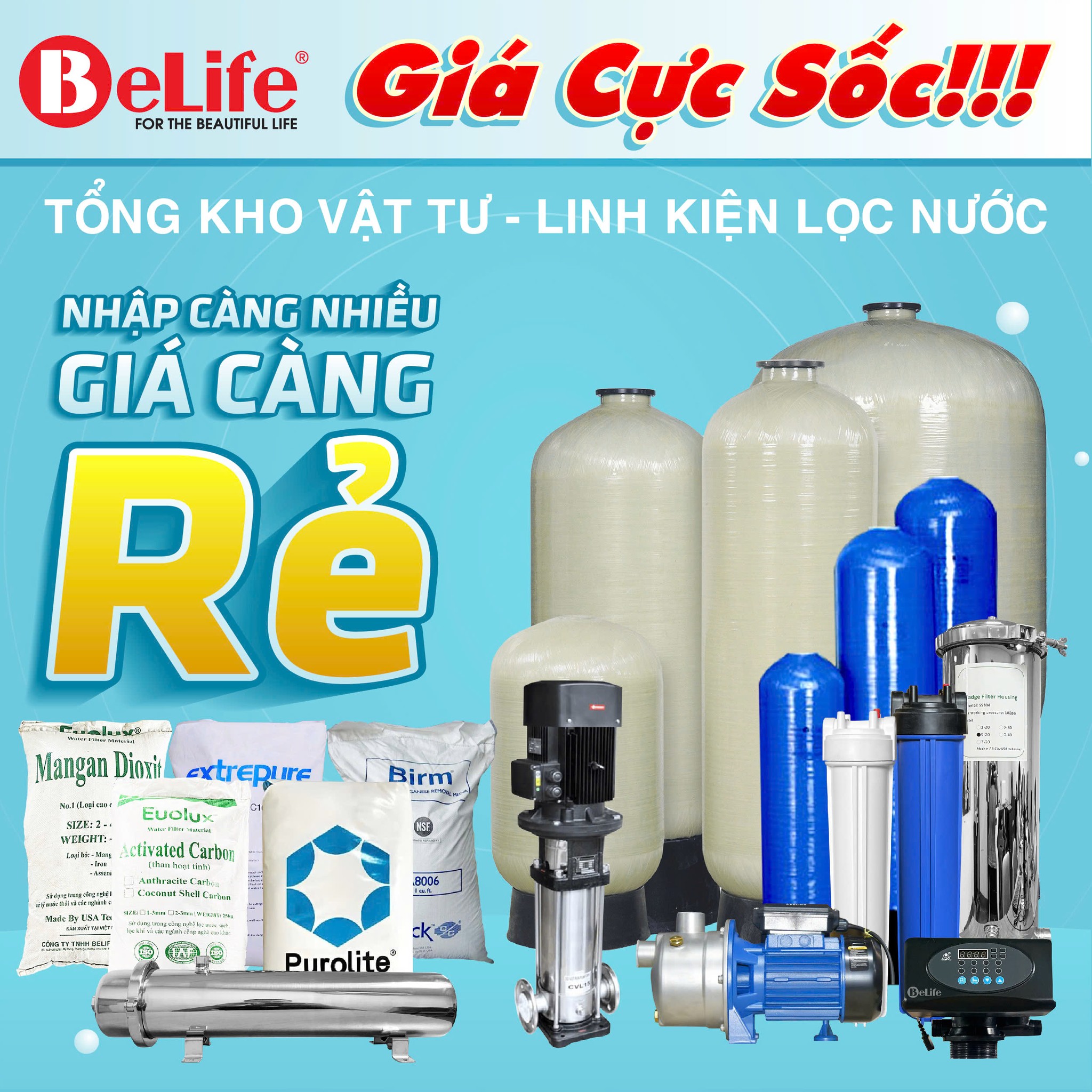 Tổng kho vật tư, vật liệu lọc nước Facebook ad: NHẬP TẬN GỐC - GIÁ CỰC SỐC