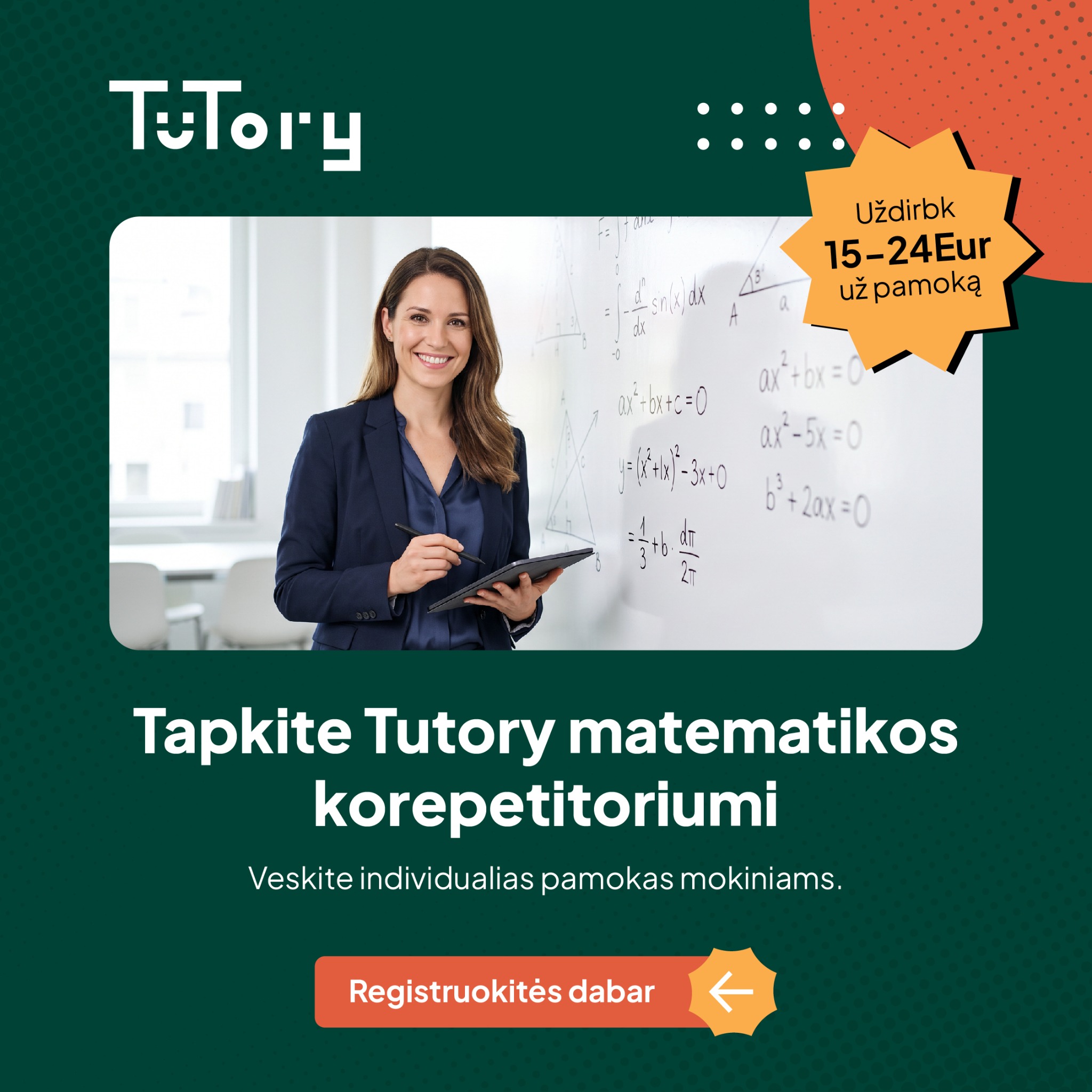 Tutory.lt Facebook ad: Pildykite formą