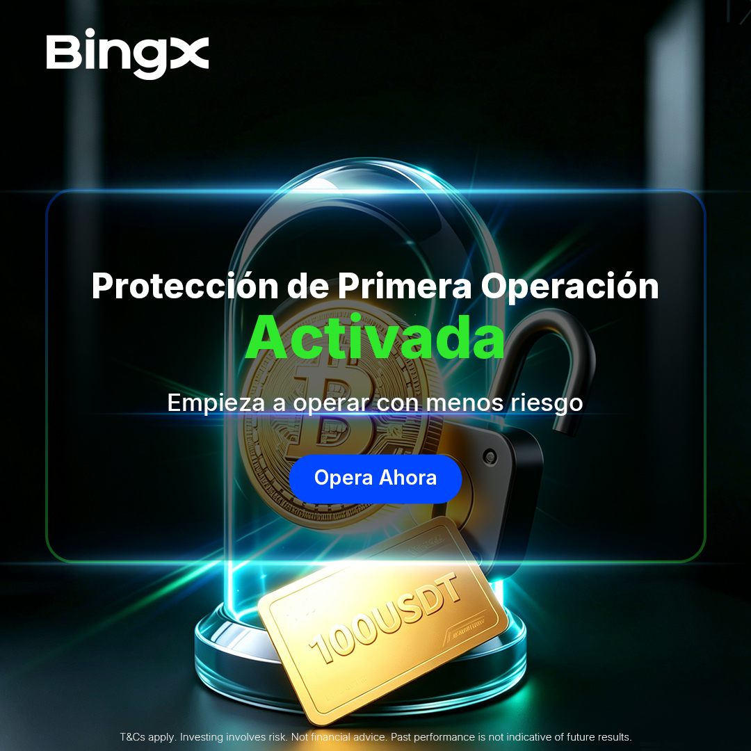 Bingx Exchange Facebook ad: Regístrate y obtén $500 en saldo de trading