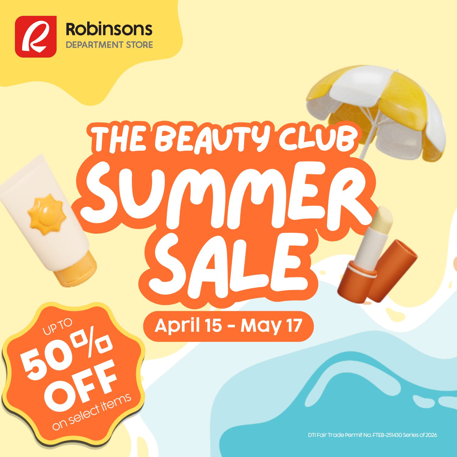 Robinsons Department Store - Beauty Section Facebook ad: It’s time to refresh your beauty routine with…