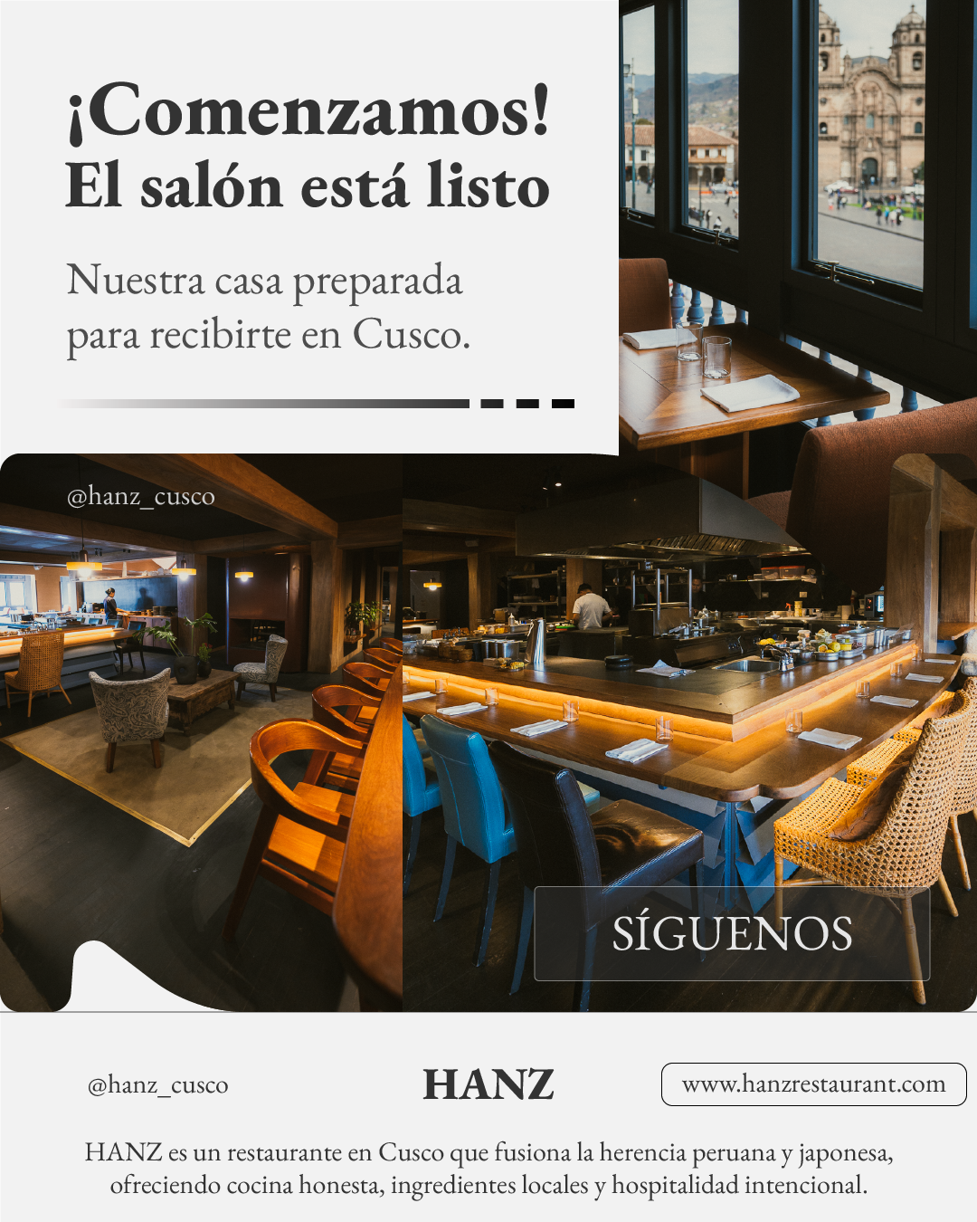 Hanz Facebook ad: Quien recorre Cusco sabe elegir.