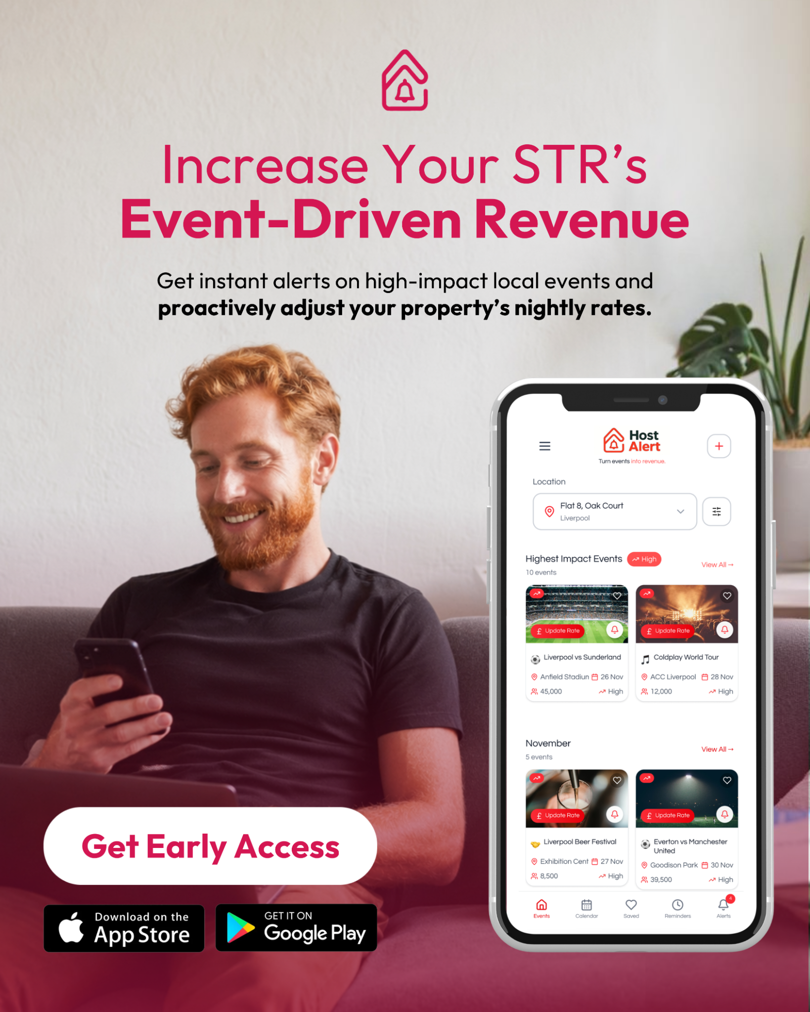Host Alert Facebook ad: Real-Time Event Alerts