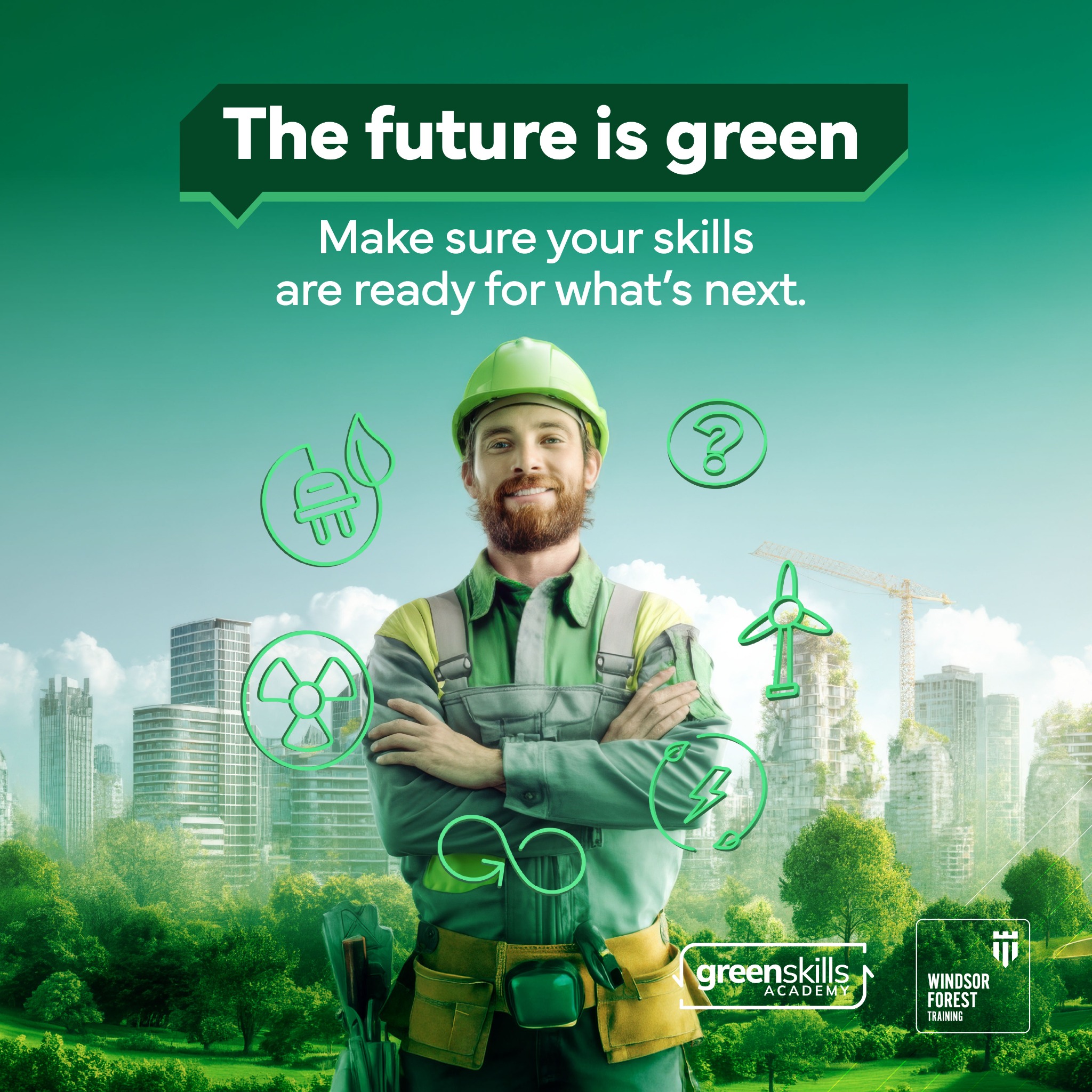 Windsor Forest Colleges Group Facebook ad: Upgrade your trade skills with advanced green training…