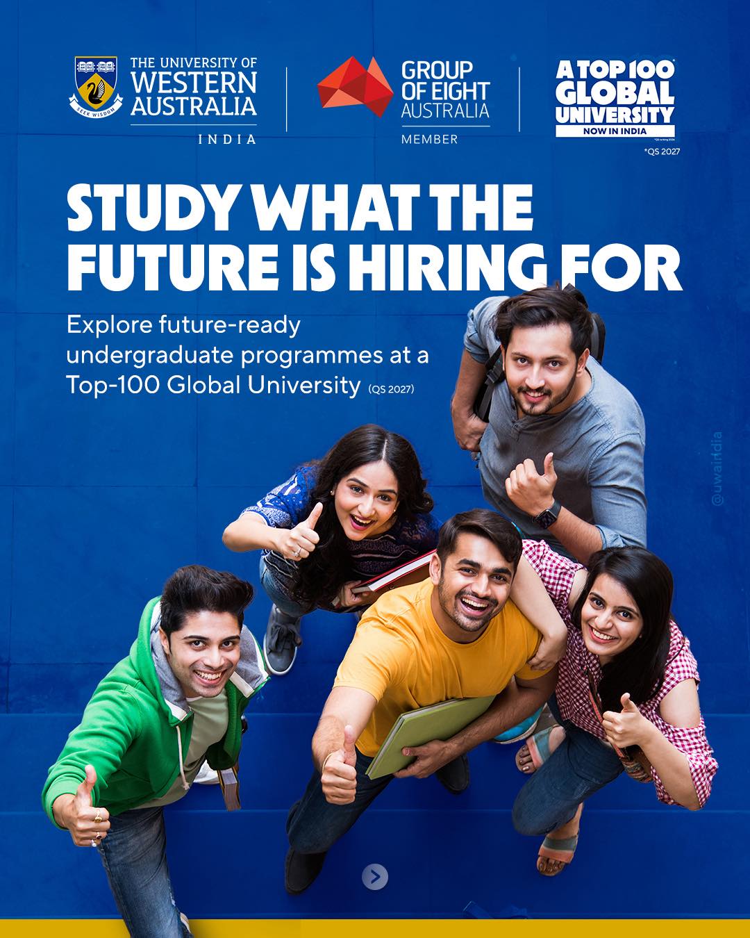 The University of Western Australia India Facebook ad