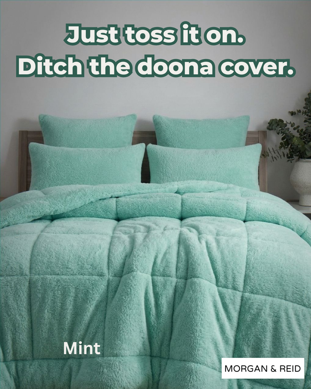 Morgan & Reid Facebook ad: No covers. No hassle. Just comfort.