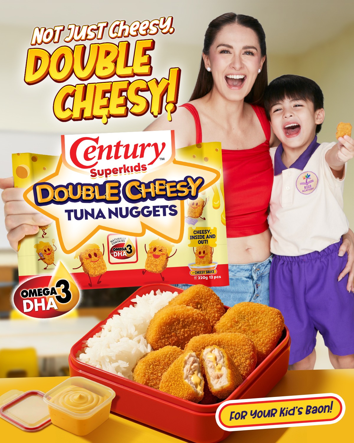 Century Tuna Superbods Facebook ad: Brace yourself for a double burst of cheesy…