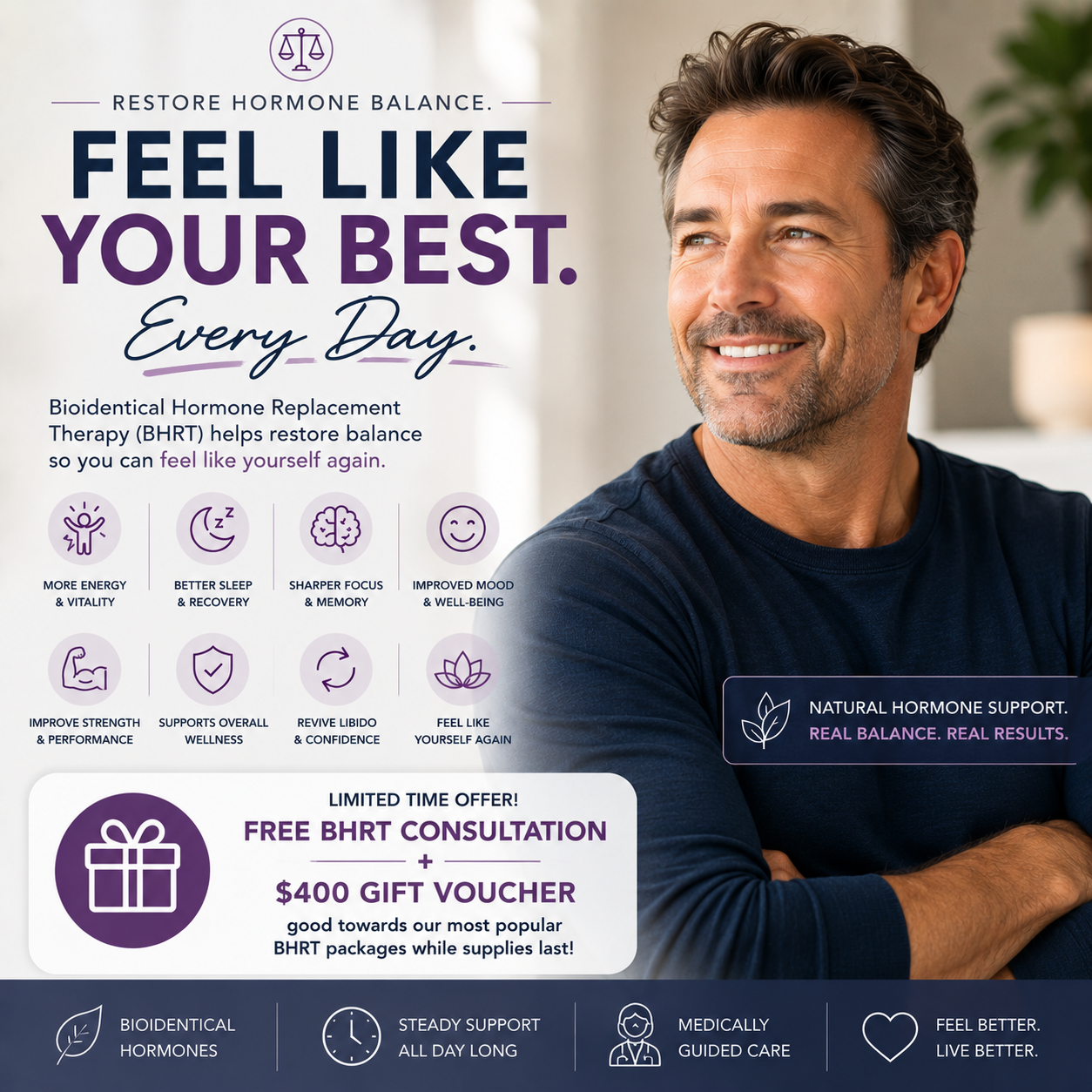 Optimal Wellness MedSpa Naples Facebook ad: Say Goodbye to Hormone Imbalances! Embrace Vitality!