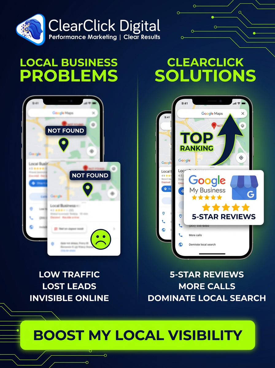 ClearClick Digital Facebook ad: Boost My Local Visibility