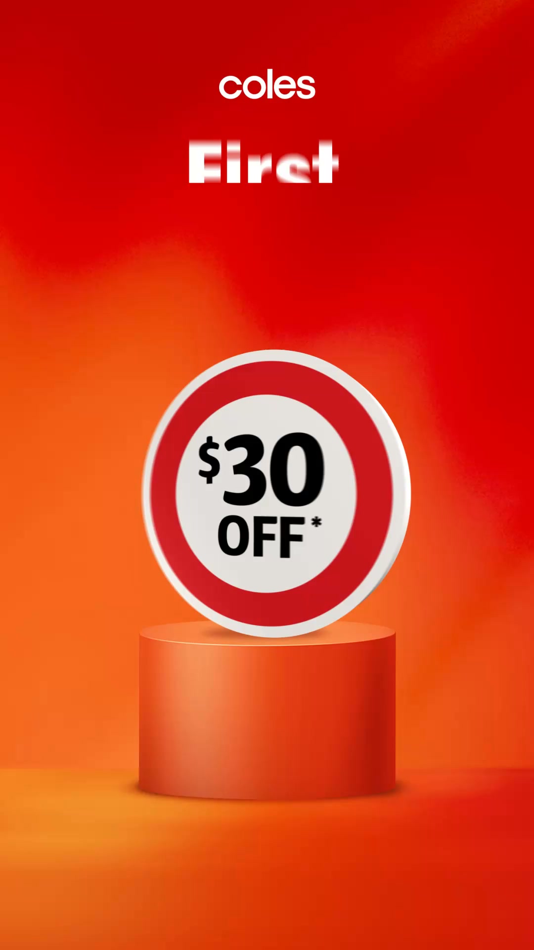 Coles Facebook ad: First Shop Deals