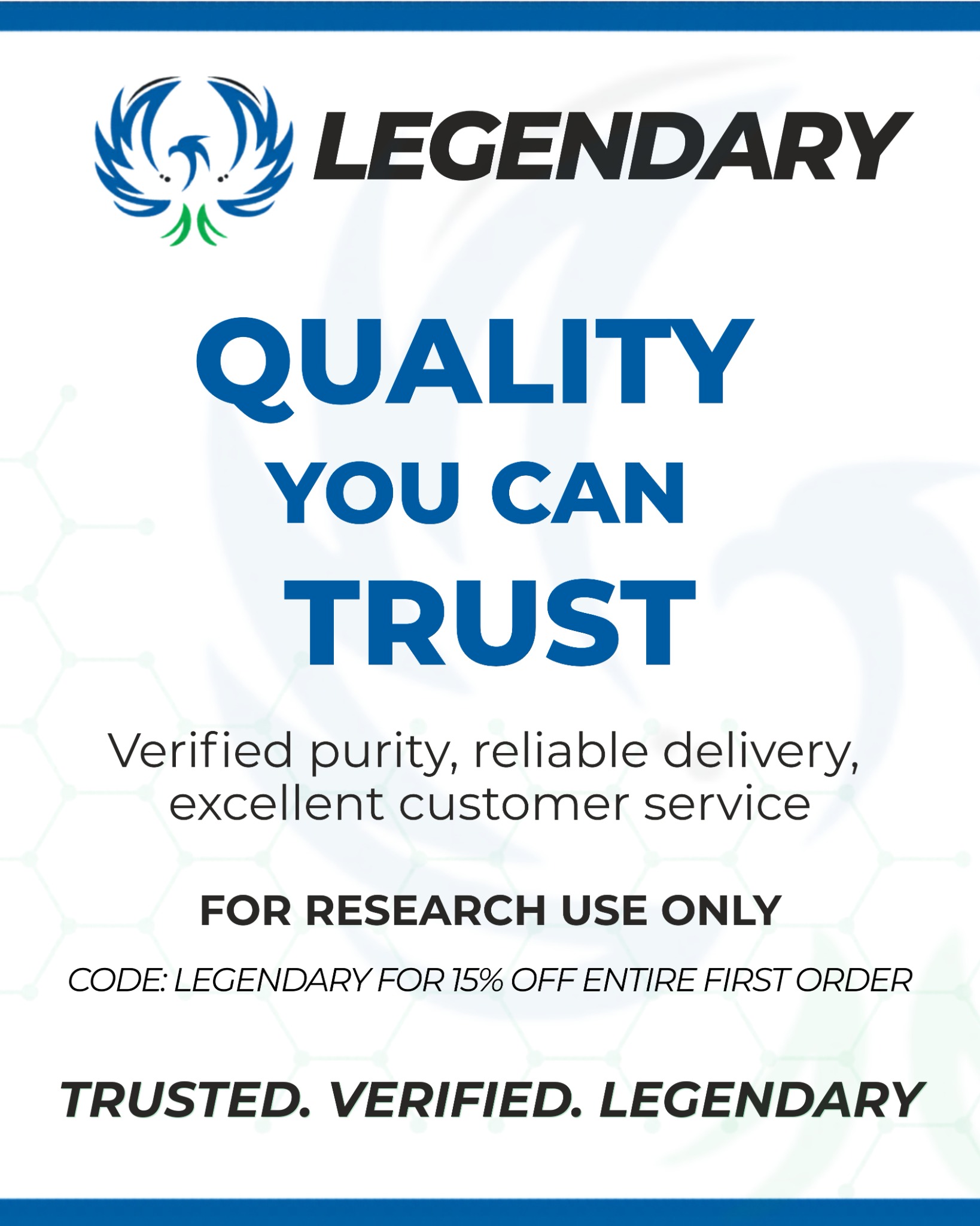 Legendary LLC Facebook ad: Research Peptides & Peptide Stacks | Legendary Peptides