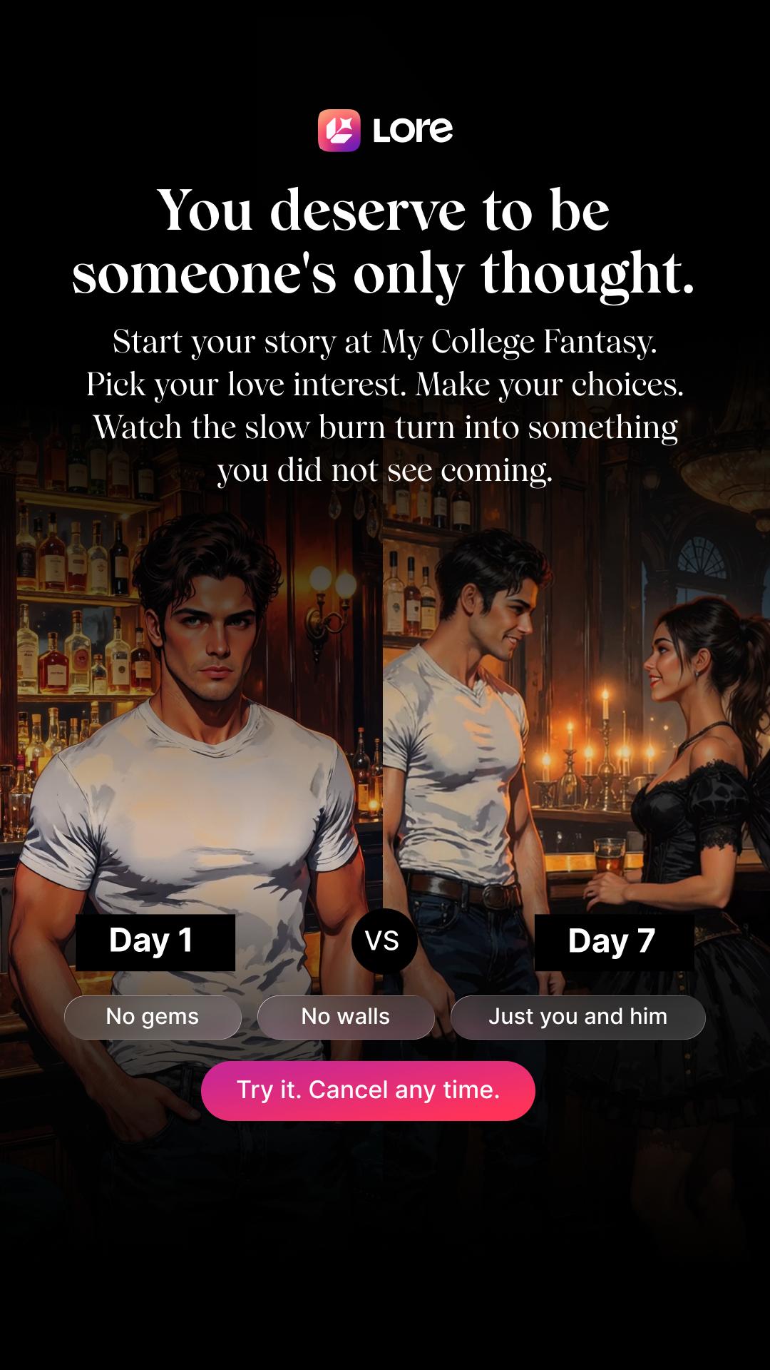Lore: Interactive Stories Facebook ad