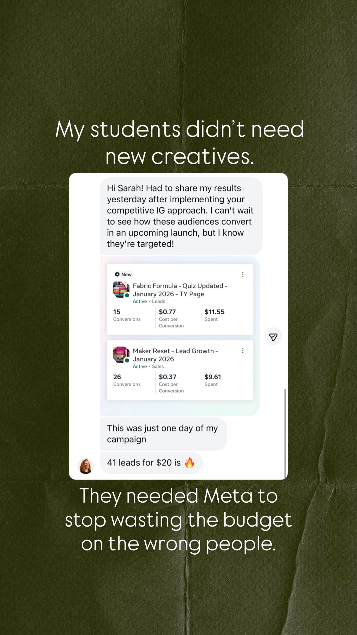 Secret Insta Club Facebook ad