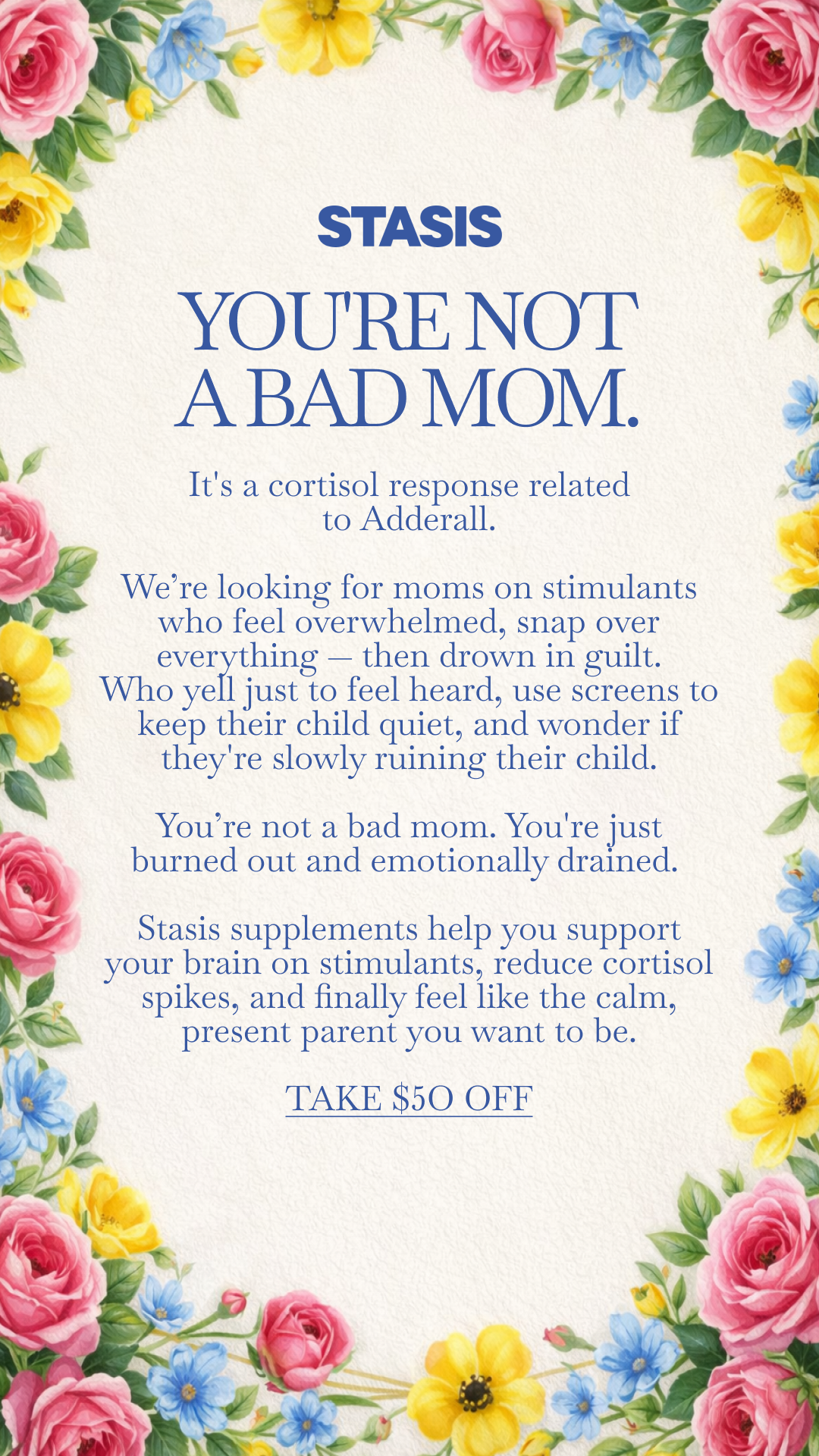 Stasis Facebook ad