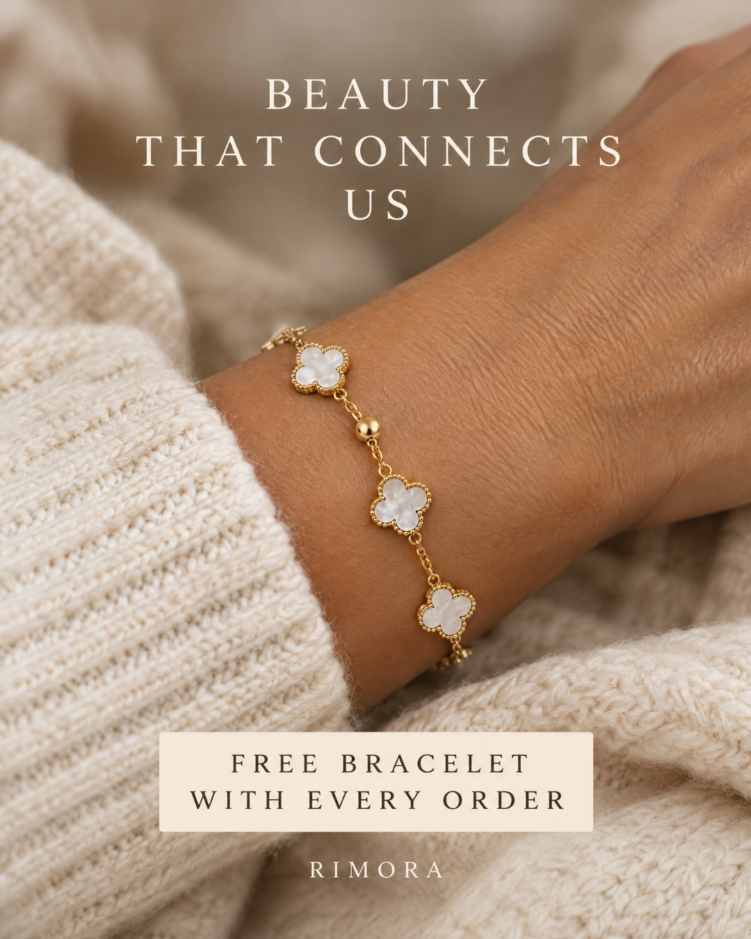 Rimora Facebook ad: FREE Mother Of Pearl Bracelet