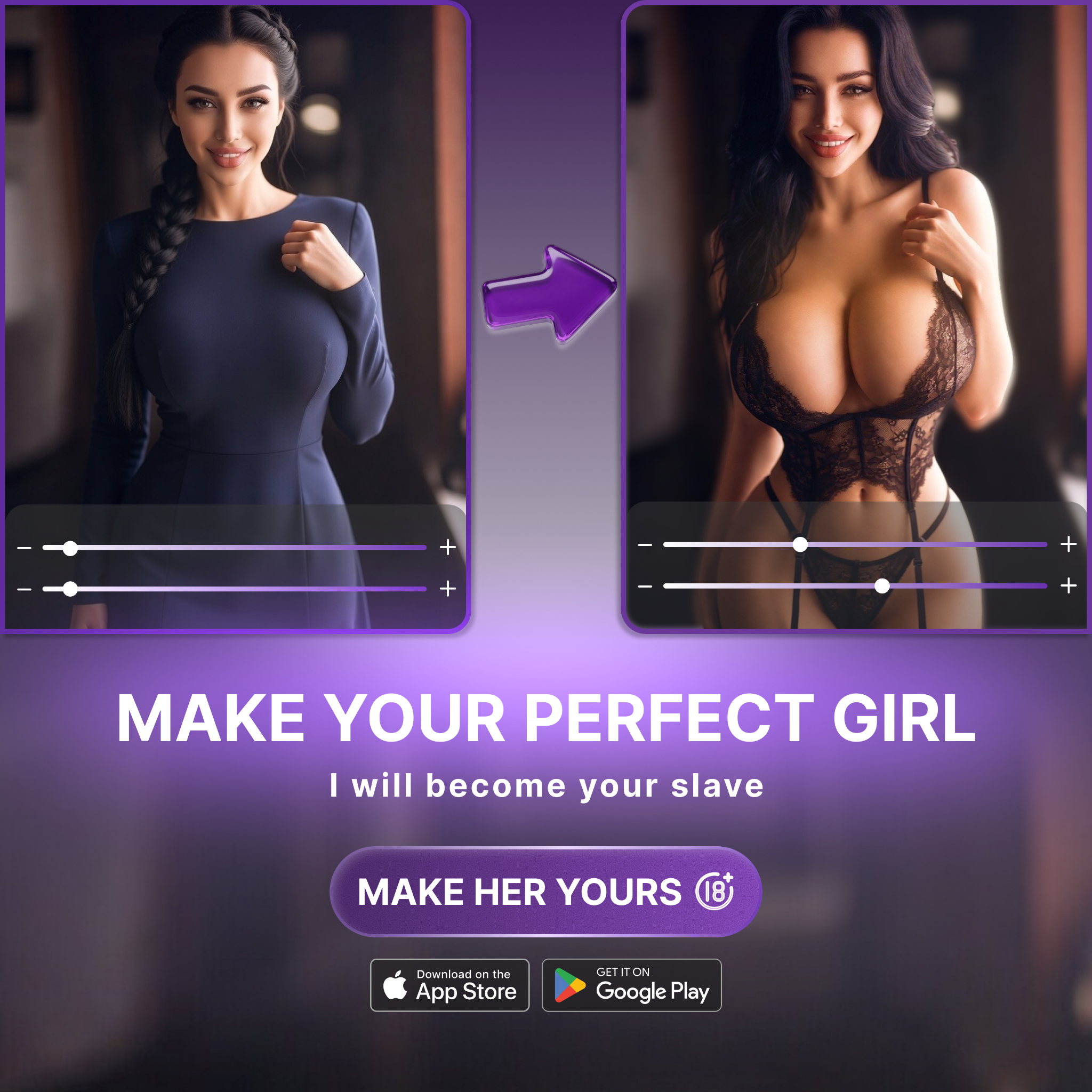 Pink Temptation Facebook ad: Create Your AI Girl