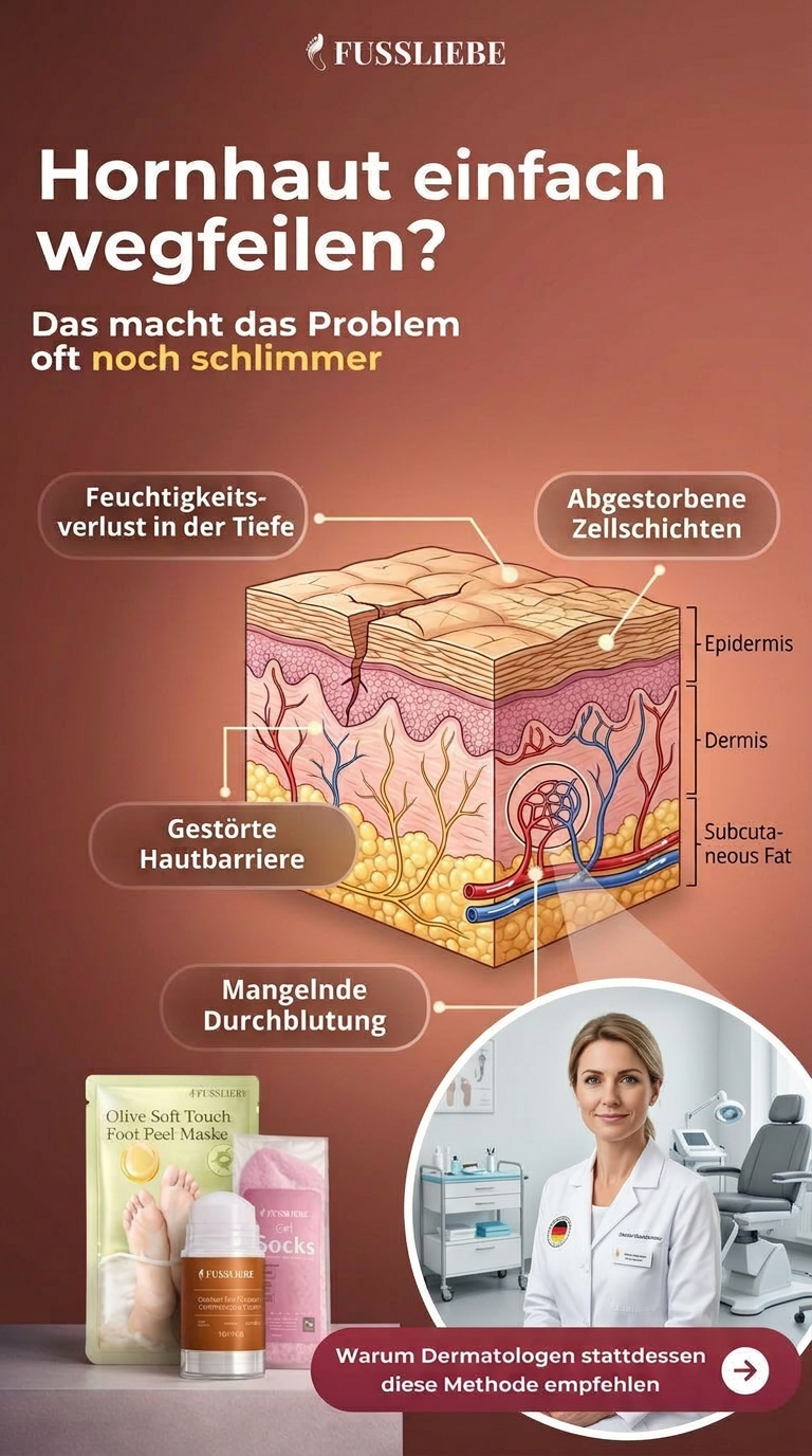 Podologie Wissen Deutschland Facebook ad: 3 Ursachen. Ein Ritual. Warum Hornhaut danach nicht mehr…