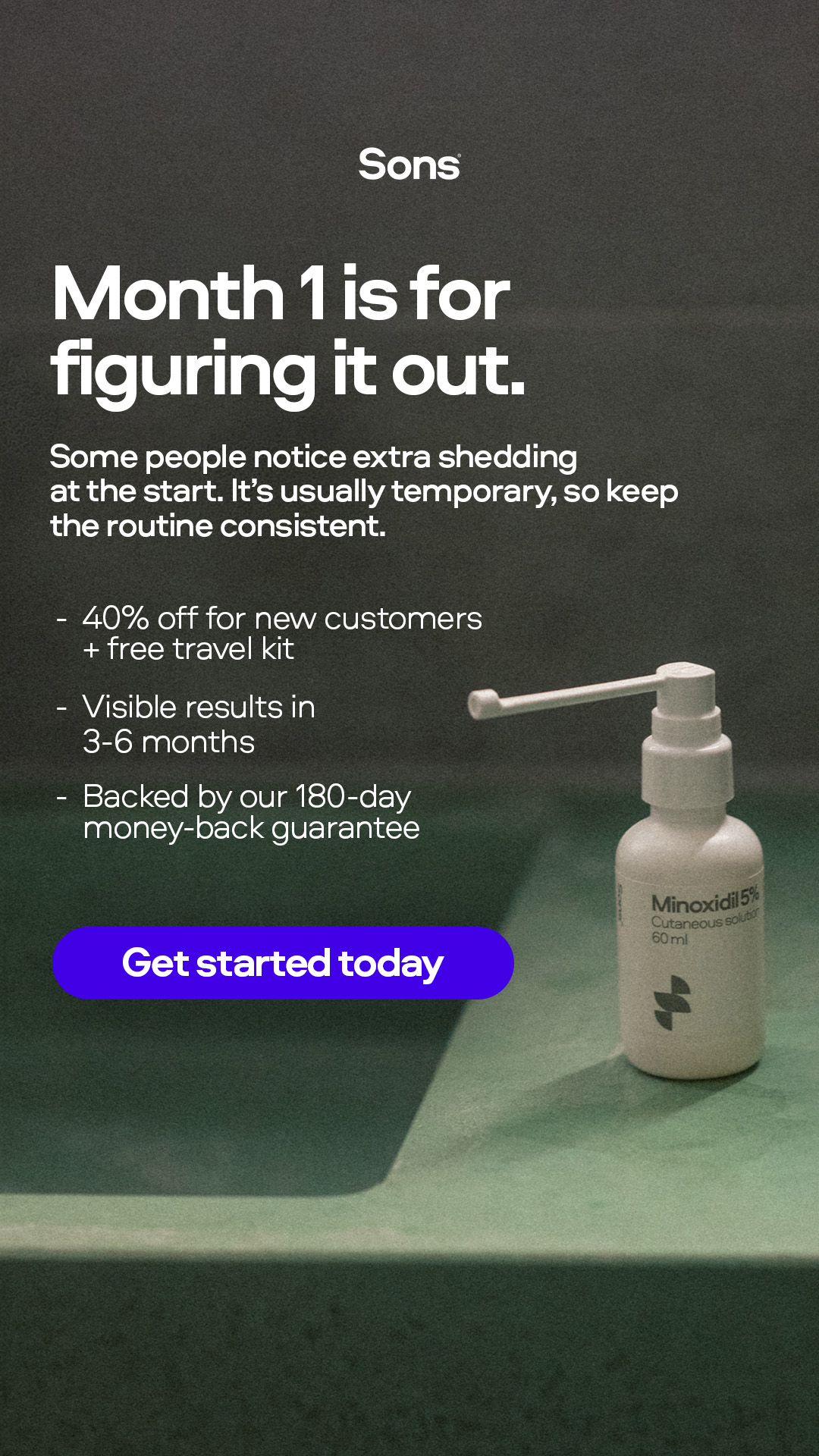 Sons Facebook ad: Get ahead of hair loss