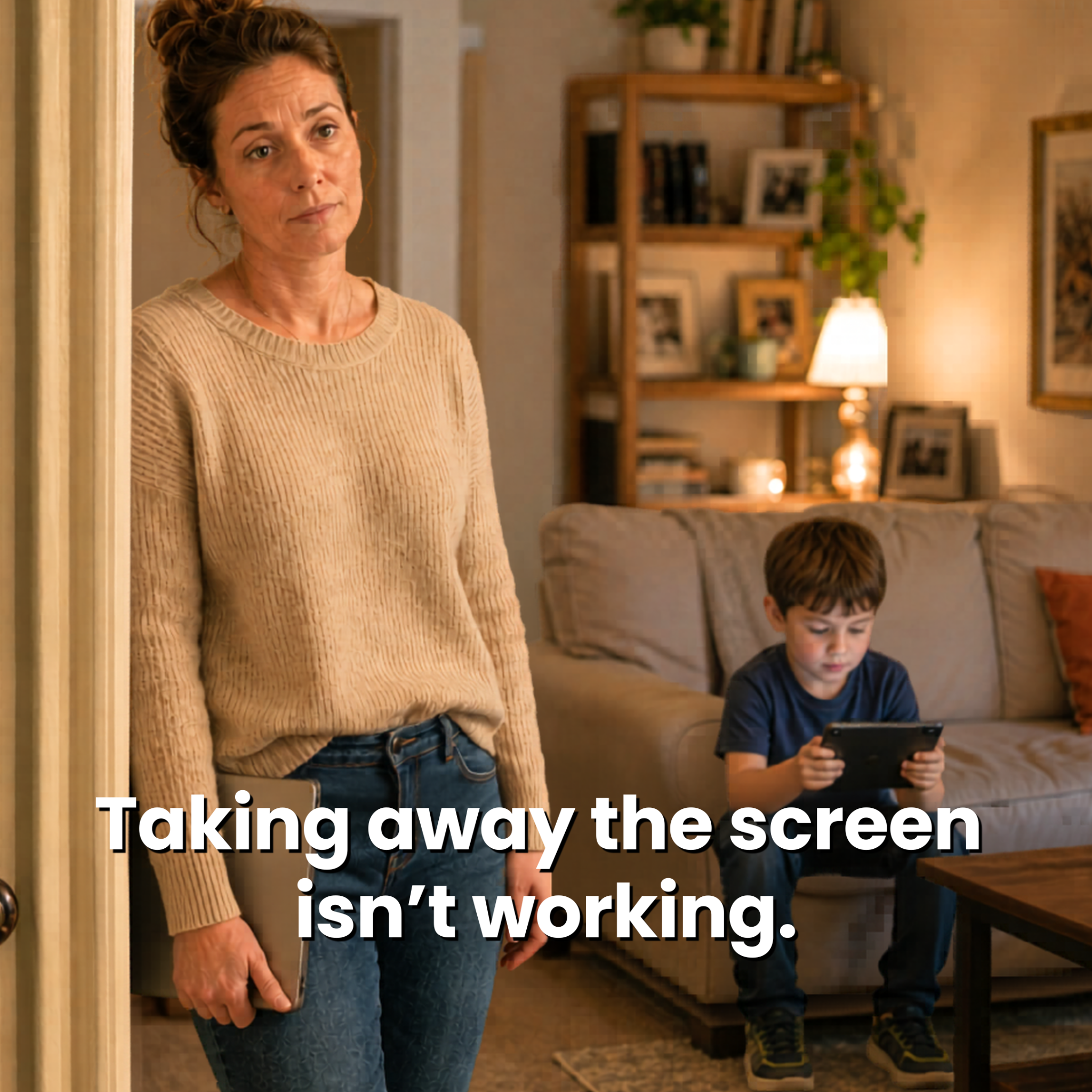 Positive Parenting Solutions Facebook ad: The screen was never the problem
