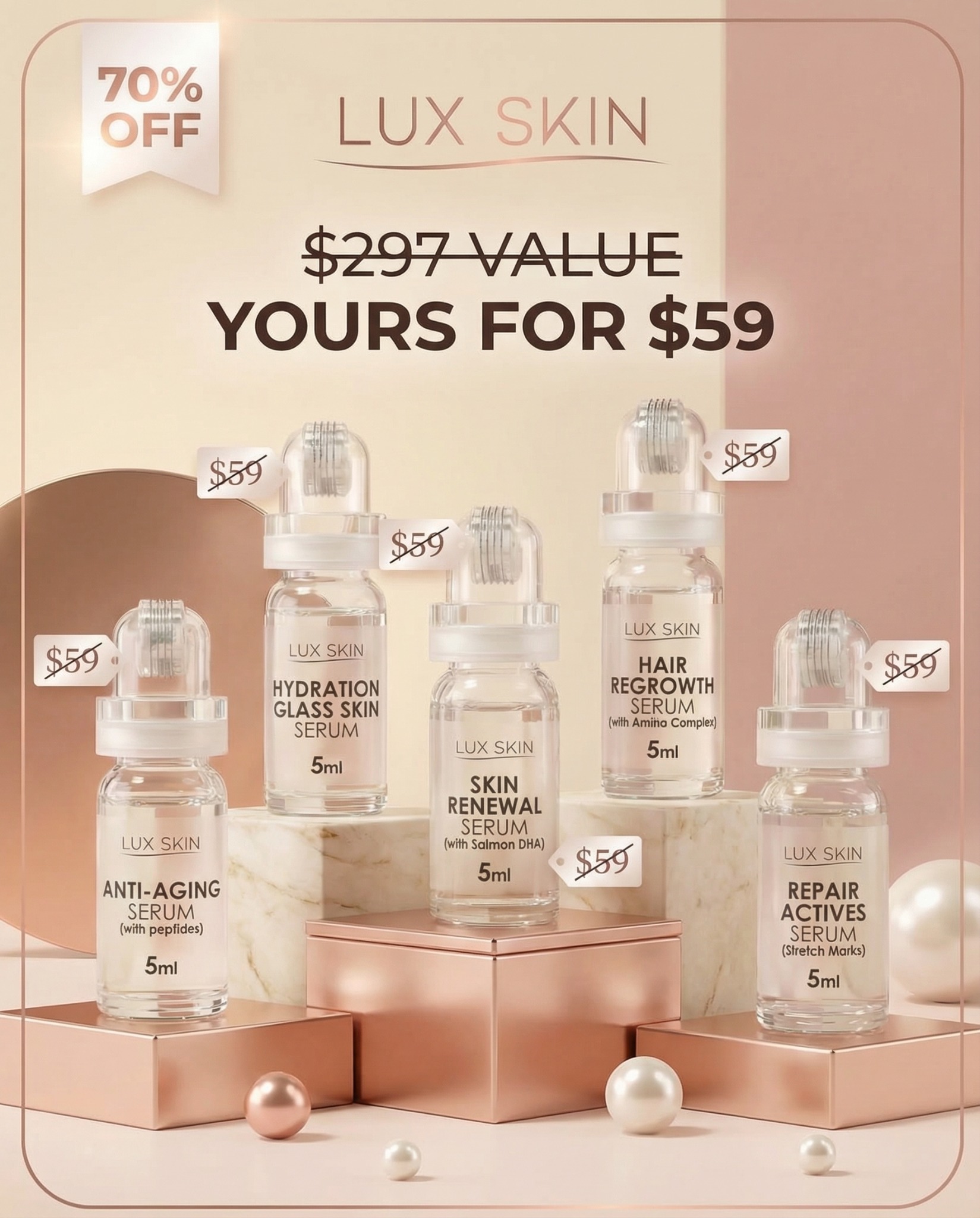 LUX SKIN Facebook ad