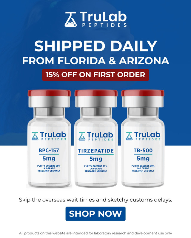 Trulabpeptides Facebook ad from Jul 16, 2026
