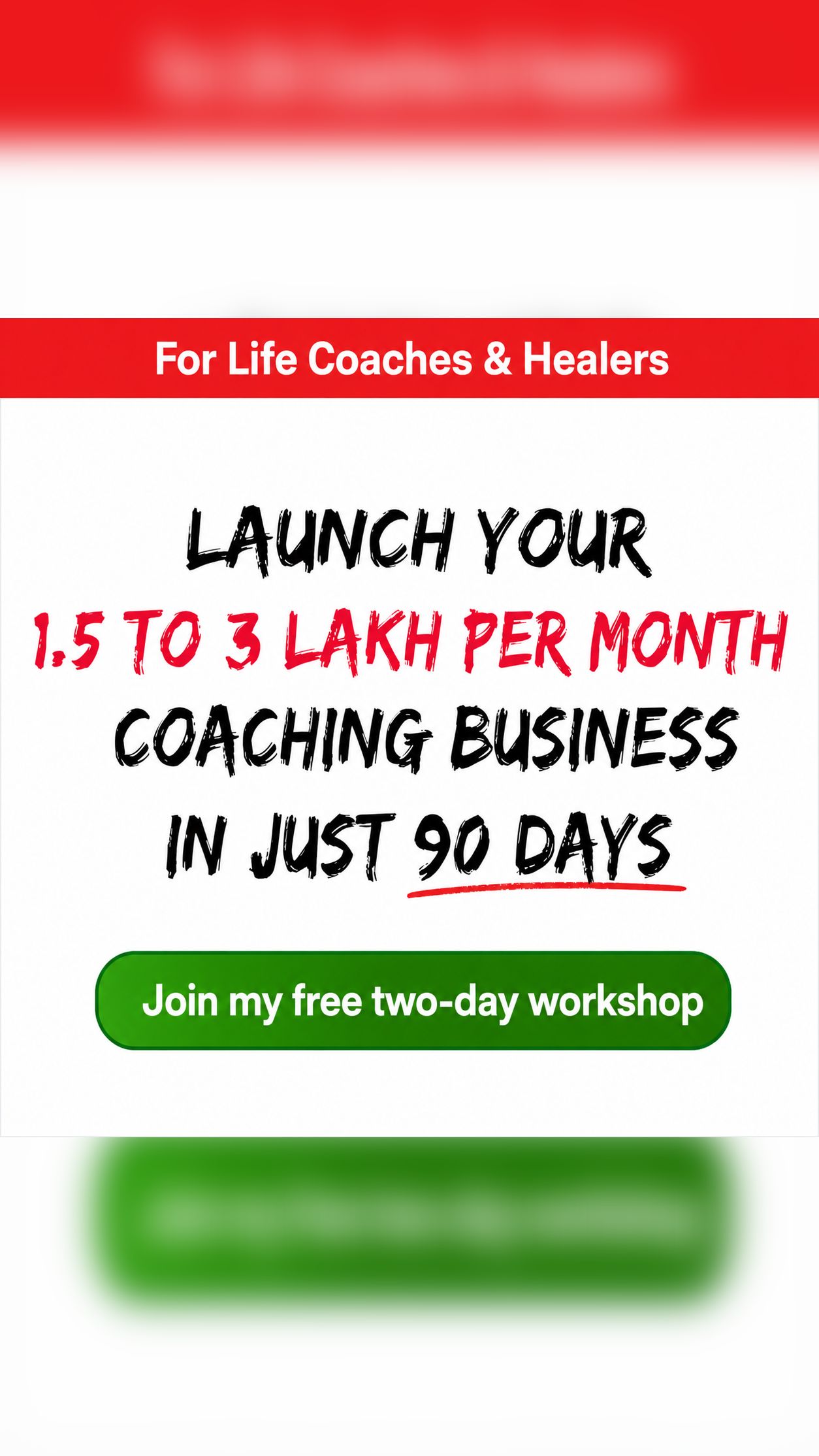 Business Coach Chiranjivee Facebook ad from May 11, 2026