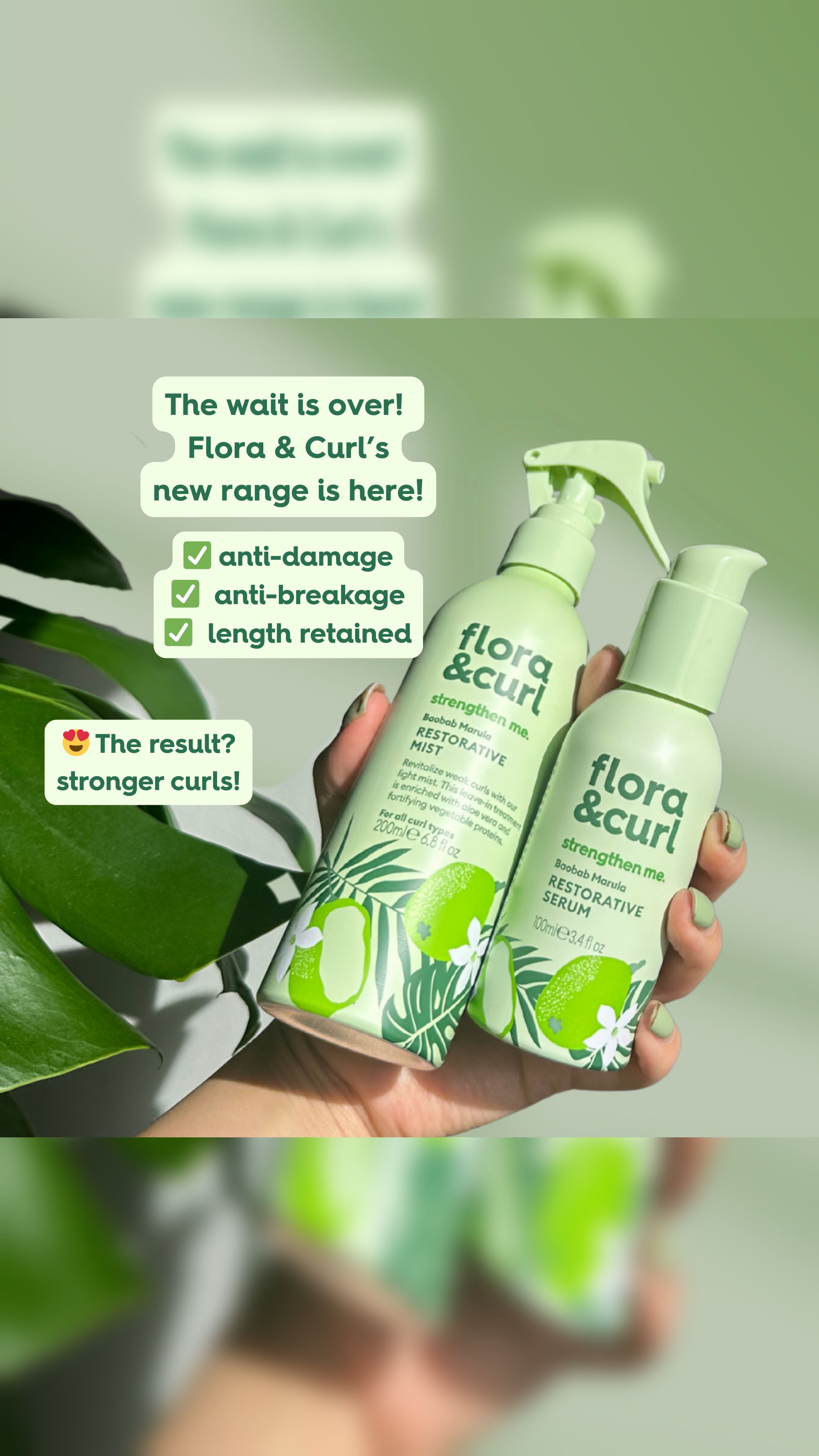 Flora & Curl Haircare Facebook ad