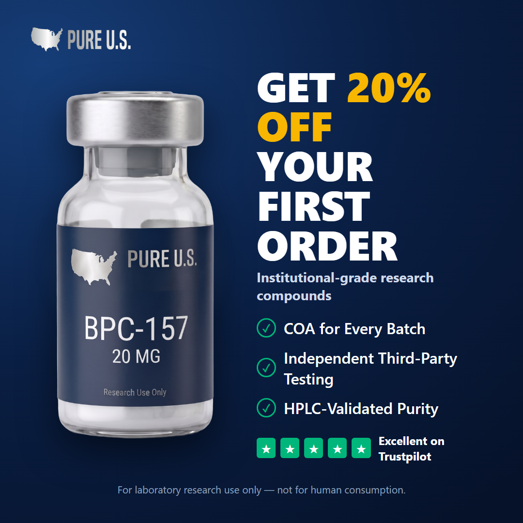 Pure US Labs Facebook ad: Get 20% Off Your First Order