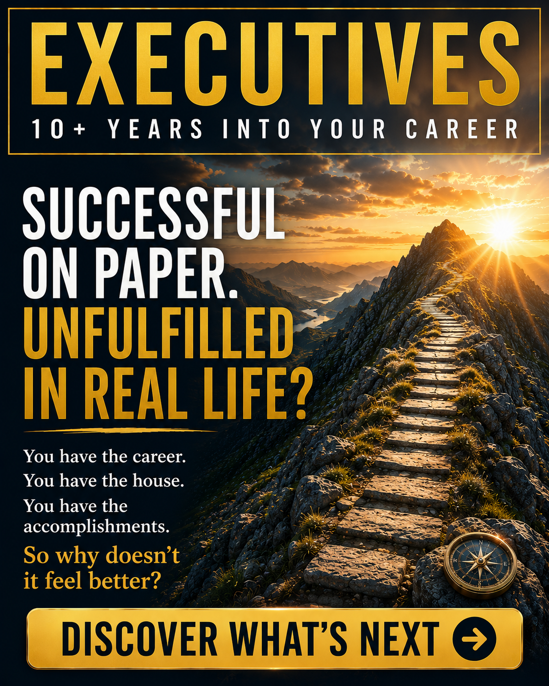 Age Of Advantage Facebook ad: Executives 10+ Years Into Your Career - Successful on…