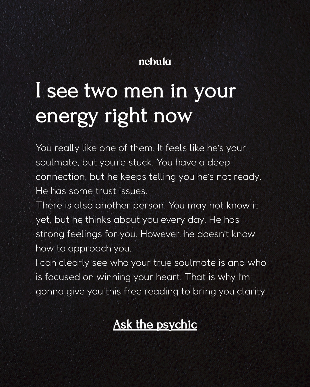 Your Relationship Advisor Facebook ad