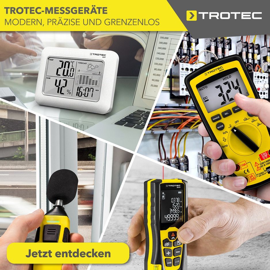 Trotec Facebook ad: Ob Temperatur, Feuchtigkeit oder Luftqualität - vertraue…
