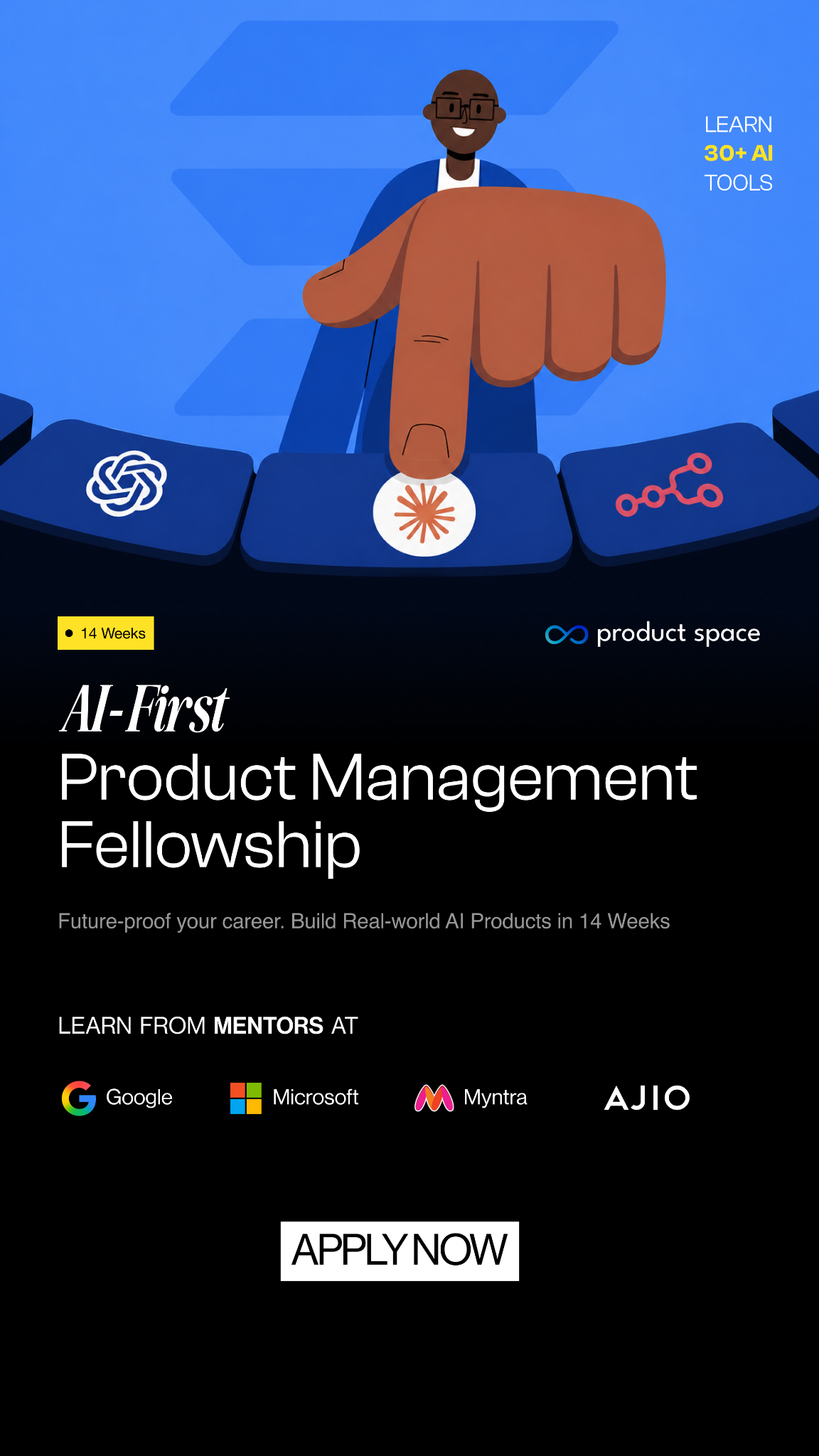 Product Space Facebook ad: Learn PM from Google & Microsoft
